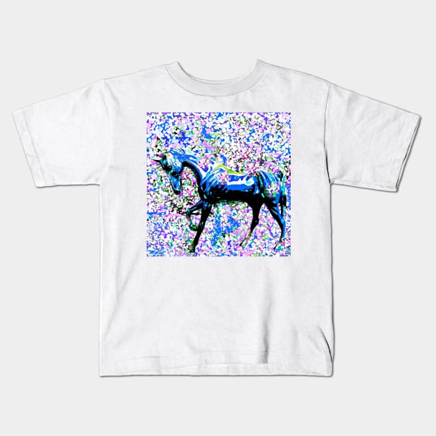 Horse Among the Petals Kids T-Shirt by Overthetopsm